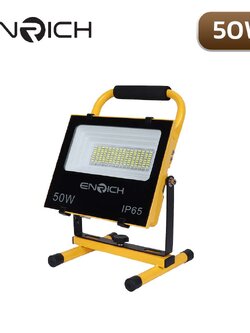 โคมไฟสปอร์ตไลท์พกพา LED 50W ENRICH MOVE แสงขาว Daylight