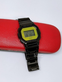 G-SHOCK CUSTOM รุ่น DW-5600 กรอบสายเหล็กดำหน้าทอง