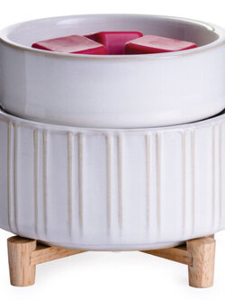 FRANGRANCE WARMER CERAMIC & WOOD