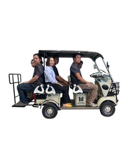 รถไฟฟ้า 4 ล้อ 6 ที่นั่ง (คนไซส์ใหญ่) รุ่น M-01ฺB BIG PLUS ยี่ห้อ CLP CAR ขับแฮนด์บิด