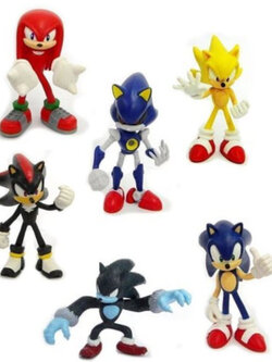 ฟิคเกอร์ Sonic ชุด 6 ตัว ขนาด 2.5 นิ้ว (B)
