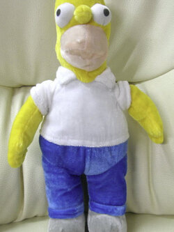 โฮมเมอร์ (Homer) ผ้ากำมะหยี่ ขนาด 14 นิ้ว (มือสอง)