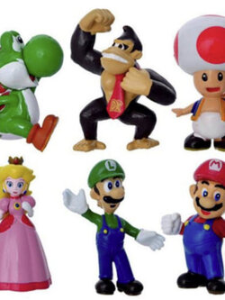 โมเดล Super Mario Bro. ชุด 6 ตัว ขนาด 2.75 นิ้ว