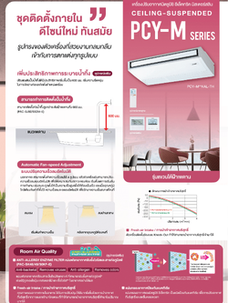 แอร์ MITSUBISHI ELECTRIC แบบแขวนใต้ฝ้า ขนาด 13,989 BTU รุ่น PCY-M13KAL2-TH/SUY-M13VA2-TH (INVERTER)(PCY-M SERIES)