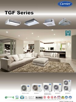 แอร์ CARRIER แบบสี่ทิศทาง ขนาด 36,100 BTU รุ่น 40TGF0361UP/38TGF0361A1 (FIXED SPEED)(TGF SERIES)