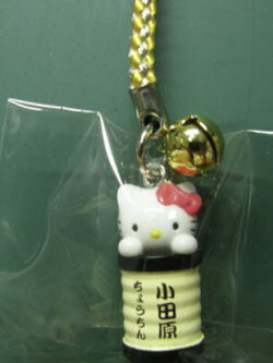 ที่ห้อยมือถือคิตตี้ ขนาดโมเดล 1 นิ้ว สายเชือกถัก