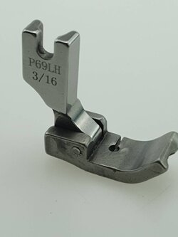 ตีนผีร่องสำหรับเย็บเชือก P69LH 3/16 เป็นตีนผีชนิดพิเศษใช้ช่วยในการเย็บเชือกได้ดี