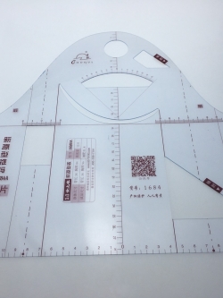 ไม้บันทัดทำแบบเสื้อสำเร็จรูปมีแบบ ย่อและขนาดในตัว ใช้สำหรับสร้างแบบเสื้อผ้าสำเร็จ