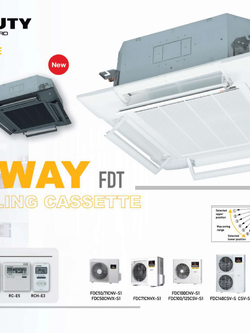 แอร์ MITSUBISHI HEAVY DUTY แบบสี่ทิศทาง ขนาด 18,857 BTU รุ่น FDT50CNVX-S1-WR/FDC50CNVX-S1 (FIXED SPEED)(FDT SERIES)