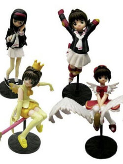 ชุดตัวการ์ตูนหลัก 4 ตัว (Cardcaptor Sakura) ขนาด 3.5 นิ้ว