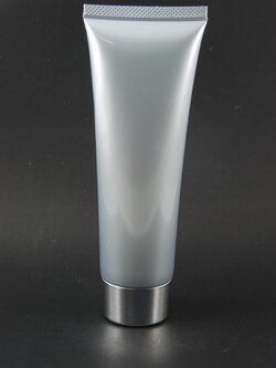 หลอดโฟม 150 กรัม สี เทา (ฝาเงิน) แพคละ 10 ชิ้น