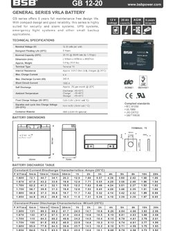 12v 20ah BSB (10ก้อน)