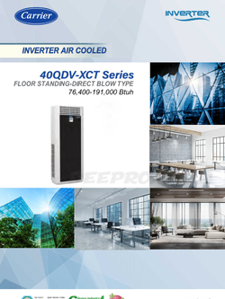 เครื่องปรับอากาศ CARRIER VRF แบบตู้ตั้งพื้น FLOOR STANDING - DIRECT BLOW TYPE WITH DX INTERFACE KIT รุ่น 38VT008188CTST/40QDV080XCT12AW08(INVERTER)