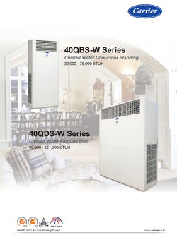 เครื่องปรับอากาศ CARRIER VRF แบบตู้ตั้งพื้น CHILLED WATER, FLOOR STANDING รุ่น 40QBS036W-10