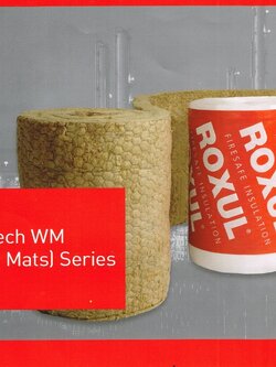Rockwool Wiremesh Blanket หรือ ฉนวนใยหินชนิดม้วนมีตาข่าย 1 ด้าน (รุ่น Prorox WM) (ขนาด 5x5cm)