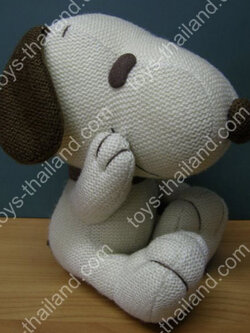 สนูปปี้ ผ้าลายกระสอบ ขนาด 7 นิ้ว (มือสอง)