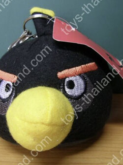 พวงกุญแจนกสีดำ ขนาด 3 นิ้ว (ไทย)