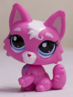 LPS แมวโทนสีชมพู ตาสีฟ้า #3561