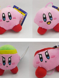 ตุ๊กตาห้อยกระเป๋า Kirby ชุด 4 ตัว ขนาด 3 นิ้ว