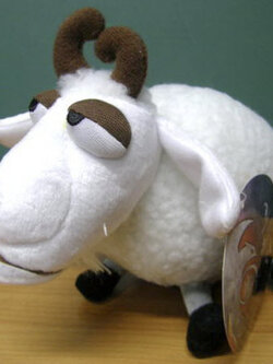 แกะขนปุย สีขาว ขนาดยาว 8 นิ้ว