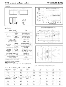 12V 26AH ACCU ทรงเตี้ย