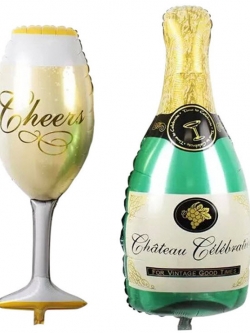 ลูกโป่งฟอยล์แพ็คคู่ แชมเปญ-เบียร์ / ลูก