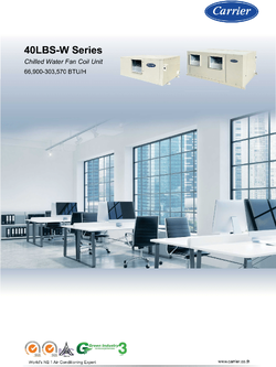 เครื่องปรับอากาศ CARRIER VRF แบบท่อแขวนใต้ฝ้า CHILLED WATER, CEILING DUCT (BELT DRIVE) รุ่น 40LBS006W3