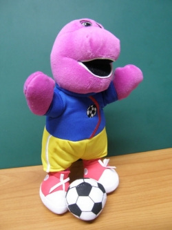 Barney เล่นฟุตบอล ขนาด 9 นิ้ว (มือสอง)