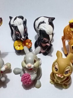 ชุด กวางน้อย แบมบี้ Bambi และเพื่อน รวม 7 ตัว ขนาด 2-3 นิ้ว