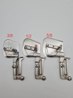 ซองพับชายผ้าและดึงยาง ห่อยางยืดในตัว สามารถปรับความตึงของยางได้ หลายระดับ ใช้กับจักรอุตสาหกรรมเข็มเดี่ยว ติดตั้งไม่ต้องเปลี่ยนฟันจักร