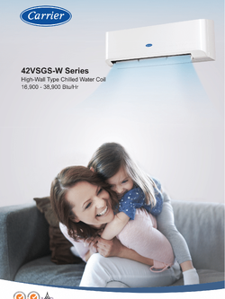 เครื่องปรับอากาศ CARRIER VRF แบบติดผนัง CHILLED WATER, HIGH WALL รุ่น 42VSGS012W-10FR