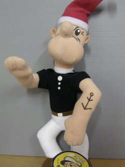 Popeye สวมหมวกสีแดง ขนาด 10 นิ้ว (มือสอง)