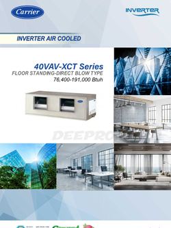 เครื่องปรับอากาศ CARRIER VRF แบบต่อท่อลม MEDIUM STATIC DUCT-TYPE WITH DX INTERFACE KIT รุ่น 38VT008188CTST/40VAV080XCT12RW08(INVERTER)