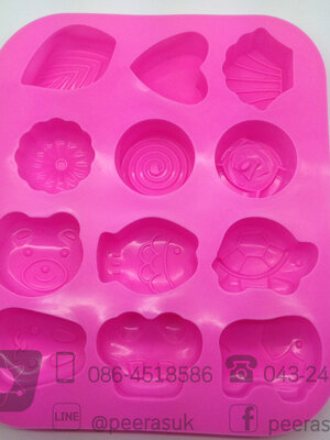 พิมพ์สบู่แฟนซี 12 ช่อง จำนวน 1 ชิ้น