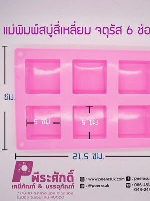 พิพม์สบู่สี่เหลี่ยม 6 ช่อง