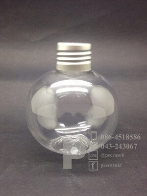 ขวดบอล 150 ml ใส+จุกตัน+ฝาเกลียวสีเงิน 10 ชิ้น
