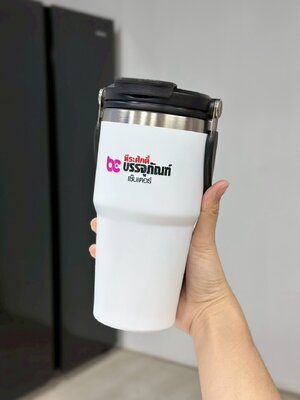 ผลงานแก้วพรีเมี่ยมพร้อมโลโก้