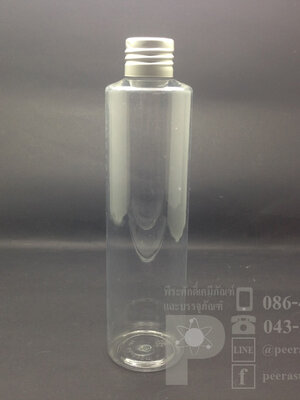 SA250 ml ใส+จุกตัน+ฝาเกลียวสีเงิน แพคละ 10 ชิ้น