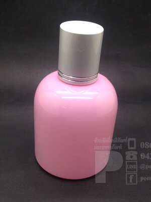 KI150 สีชมพู+จุกตัน+ฝาเกลียวอลูสีเงินลาย 10 ชิ้น