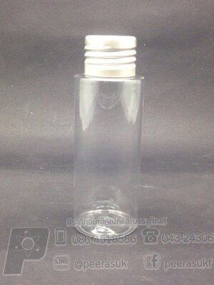 SA60 ml ใส+จุกตัน+ฝาเกลียวสีเงิน แพคละ 10 ชิ้น