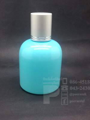 KI150 สีฟ้า+จุกตัน+ฝาเกลียวอลูสีเงินลาย 10 ชิ้น