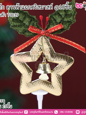 ปักเค้ก ดาวห้าแฉกคริสมาสต์ @10ขึ้น