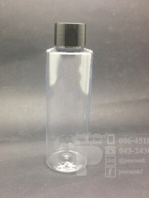 ขวด SA 120 ml ใส+จุกตัน+ฝาเกลียวดำ แพคละ 10 ชิ้น
