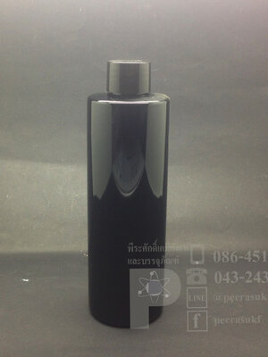 SA250 ml สีดำ+จุกตัน+ฝาเกลียวดำ แพคละ 10 ชิ้น