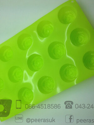 พิมพ์สบู่รูปดอกกุหลาบ 15 ช่อง จำนวน 1 ชิ้น