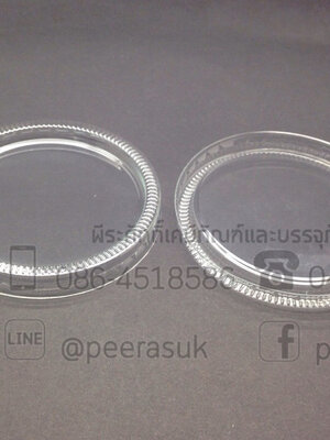 EPP ฝา PET หลังเรียบ 75 mm ไม่เจาะรู แพคละ 50 ใบ