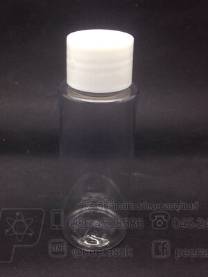 SA60 ml ใส+จุกตัน+ฝาเกลียวสีขาวทึบ แพคละ 10 ชิ้น