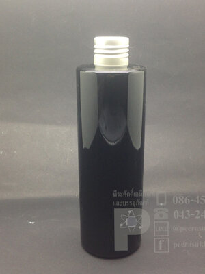 SA250 ml สีดำ+จุกตัน+ฝาเกลียวสีเงิน แพคละ 10 ชิ้น
