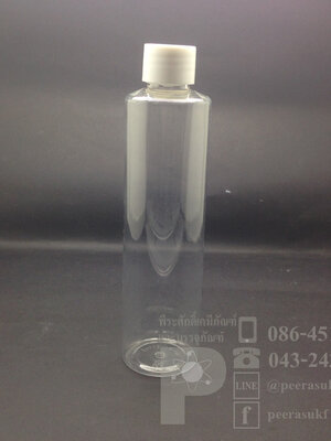 SA250 ml ใส+จุกตัน+ฝาเกลียวสีขาวทึบ แพคละ 10 ชิ้น