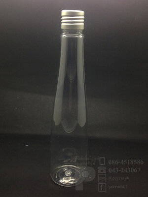 ขวด RR 200 ml ใส+จุกตัน+ฝาเกลียวสีเงิน แพคละ10 ชิ้น